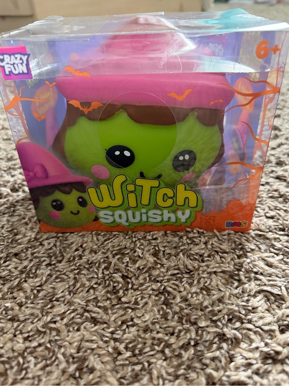 Crazy Fun RMS Witch Squishy - Pink Hat Green Face